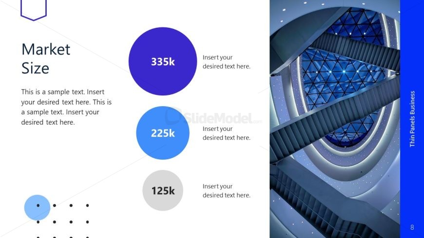 Thin Panels Business Presentation Template Slide