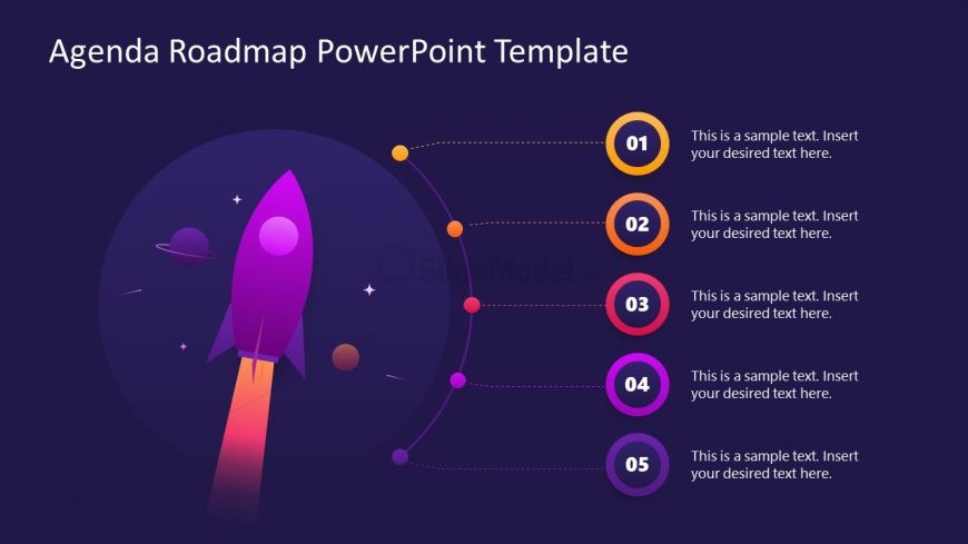 Spaceship Agenda Roadmap Template for PowerPoint