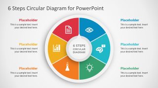 PPT Template for 6-Step Circular Diagram