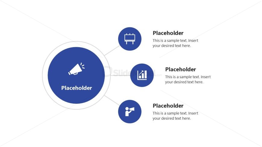 Editable Mind Map PPT Slide 