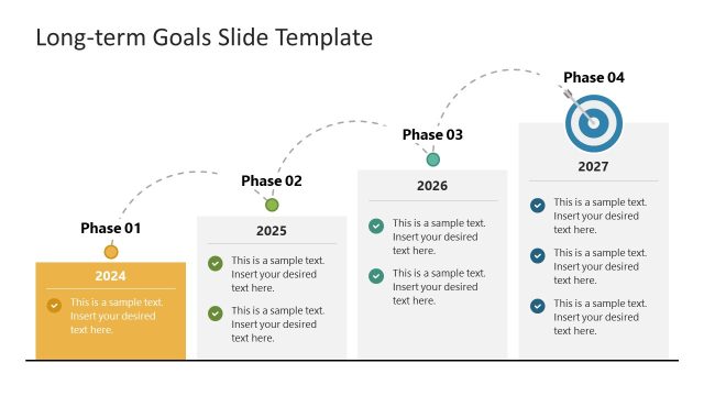 Customizable Long Term Goals PPT Template