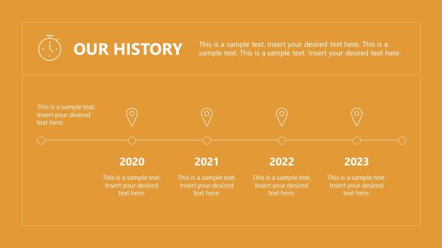 Company Profile Infographic Template – Our History Slide