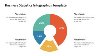 Slide with Pie Chart - Business Statistics Template 