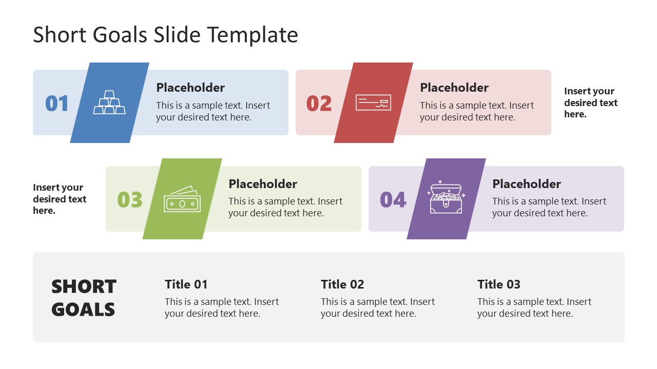 Editable Short Goals Presentation Diagram Slide