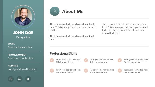 Formal Resume PowerPoint Template