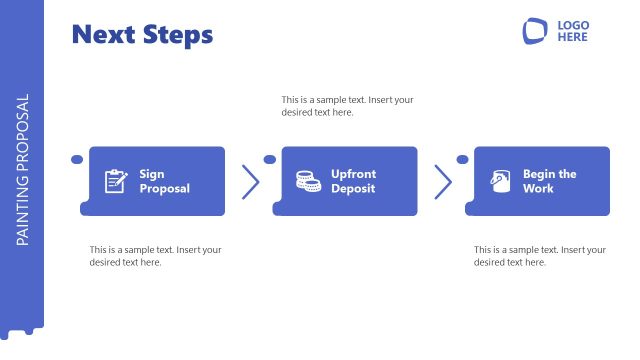 Next Steps Slide for Painting Proposal Presentation