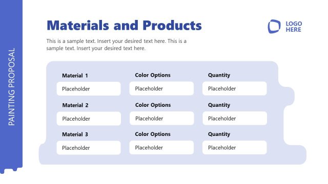 Materials and Products PowerPoint Slide