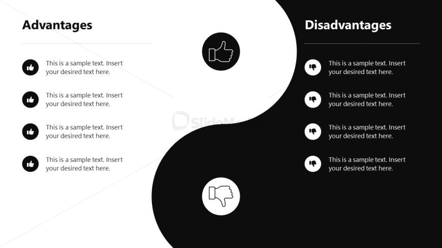 Yin and Yang Comparison Slide PowerPoint Slide