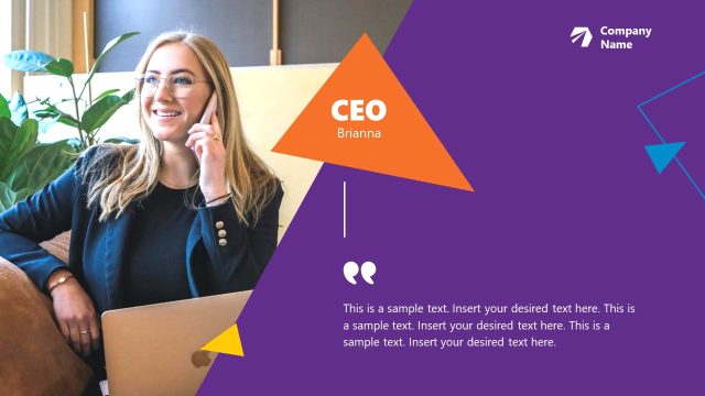 CEO Message Slide – Employee Appreciation Template