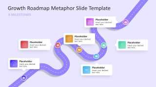 Growth Metaphor Roadmap Template with Six Milestones