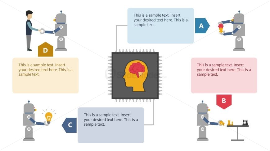 Editable Artificial Intelligence Infographic Shapes Slide