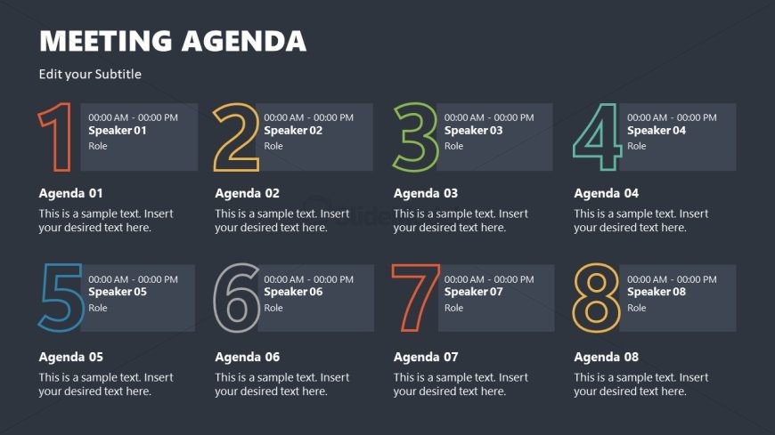 Meeting Agenda Slide Presentation Template 