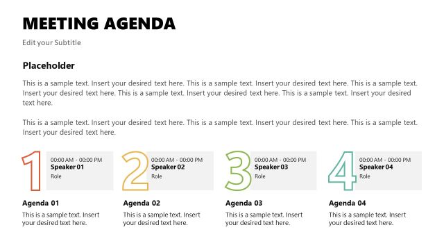 Four Speakers PowerPoint Slide