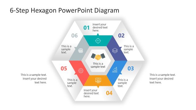 6-Step Hexagon PowerPoint Diagram