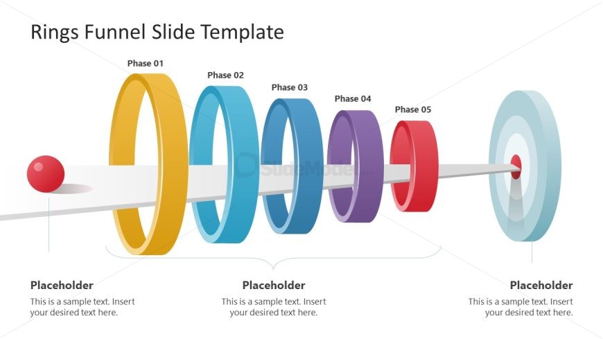 PPT Template for Rings Funnel with Goal Target