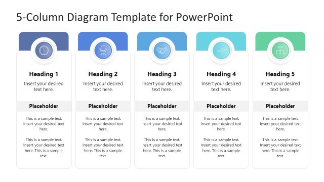 5-Column Diagram Template for PowerPoint