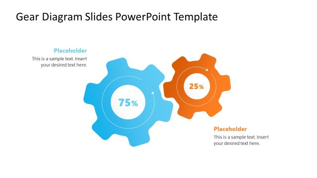 Two Gear Diagrams PowerPoint Template