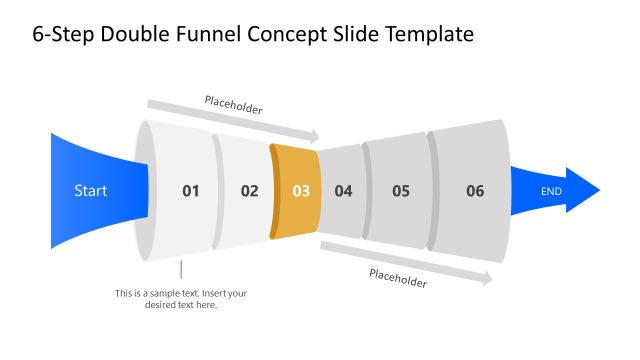 6-Step Double Funnel Concept Presentation Slide