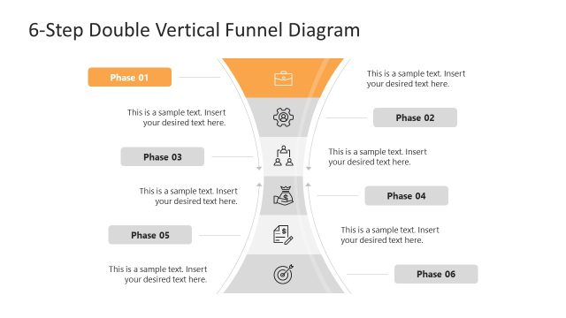 6-Step Vertical Double Funnel Presentation Template