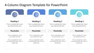 4-Column Diagram Template for Presentation