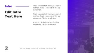 Sponsorship Proposal Template for Presentation 