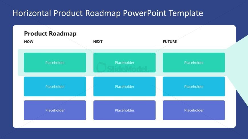 Horizontal Product Roadmap Template for PowerPoint