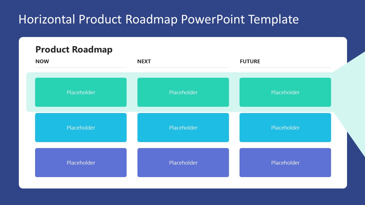 Horizontal Product Roadmap Template for PowerPoint 