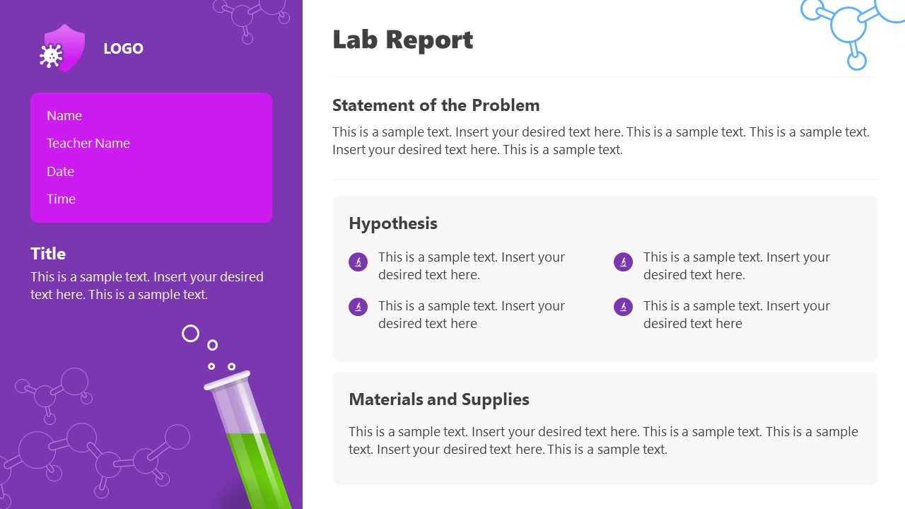 Creative Lab Report Presentation Template