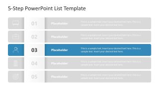 PPT List Presentation Template for Item Three