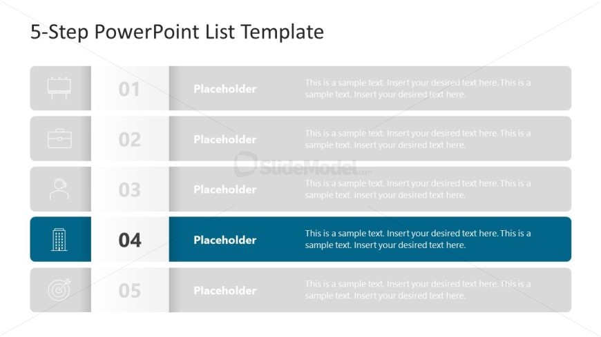 Fourth Item Slide - List Presentation Template