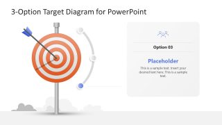 3-Option Target Diagram Template Slide 