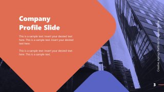 Slide Template for Company Profile Summary