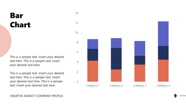Bar Chart Slide for Company Presentation