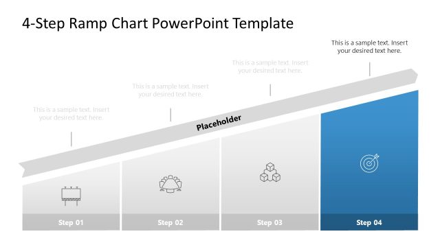 Ramp Chart PPT Template Slide with Segments