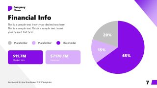 Company Profile Presentation Template - Financial Info Slide