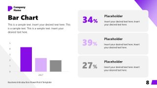 Data Presentation Slide with Editable Bar Chart