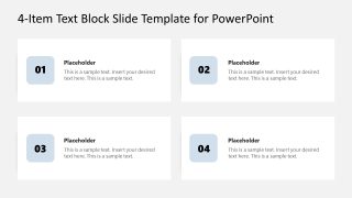 Editable 4-Item Text Block Slide PowerPoint Template 