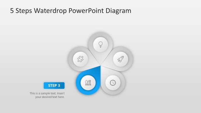 5 Steps Waterdrop Infographic PowerPoint Slide