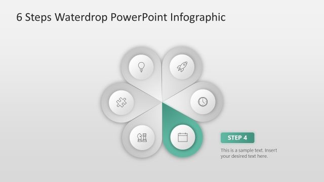 6 Steps Waterdrop Infographic PowerPoint Slide