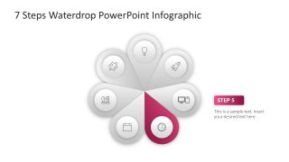 PPT Clock Icon Slide for Waterdrop Infographic Diagram