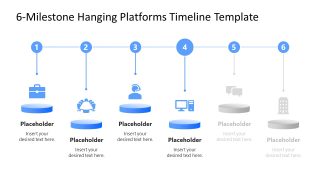 Editable Hanging Platforms Timeline PPT Template  