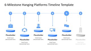 Customizable Hanging Platforms Timeline PPT Template  