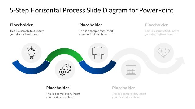 Third Step Highlight Slide – Horizontal Process Diagram