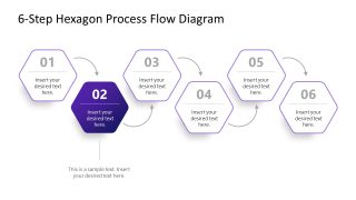 PPT Process Diagram Presentation Slide with Hexagons
