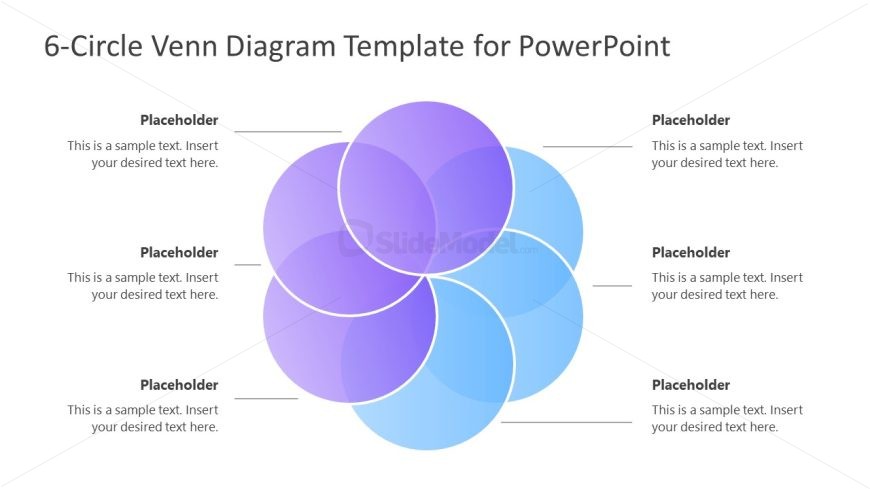 6-Circle Venn Diagram Template Slide