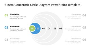 6-Item Concentric Circles Template for Presentation 