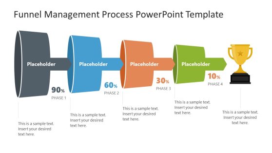 Editable Funnel Management Process PPT Slide