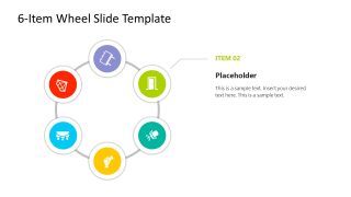 6-Item Wheel Template for PowerPoint 