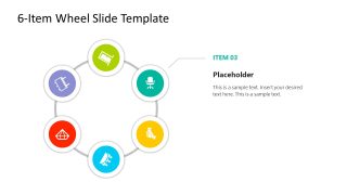 6-Item Wheel Template for Presentation 