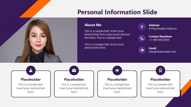 Personal Information Template Slide
